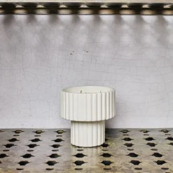 2195 MAMENE Bougies & Parfums D'intérieur|L'esprit Merci-Bougie Podium M - Blanc Grès