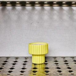 2195 MAMENE Bougies & Parfums D'intérieur-Bougie Podium S - Jaune