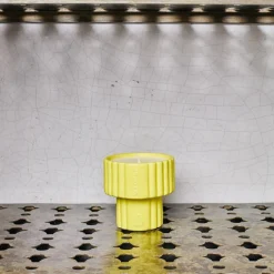 2195 MAMENE Bougies & Parfums D'intérieur-Bougie Podium S - Jaune