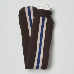 860 SUITE702 L'esprit Merci-Bouillotte Longue Rayures - Marron & Bleu