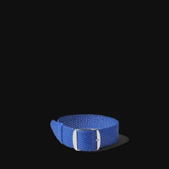Femme MERCI Les Bracelets|Bracelets-Bracelet de montre en Perlon tressé - Bleu Électrique