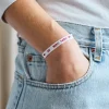 Femme SC01 Bracelets-Bracelet Ruban Merci Paris - Blanc