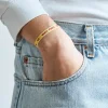 Femme SC01 Bracelets-Bracelet Ruban Merci Paris - Jaune