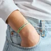 Femme SC01 Bracelets-Bracelet Ruban Merci Paris - Vert
