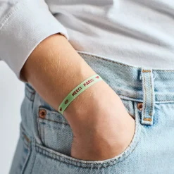 Femme SC01 Bracelets-Bracelet Ruban Merci Paris - Vert