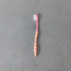 2235 TWIZZLEY Brosse À Dents Et Dentifrice|Accessoires De Salle De Bain-Brosse à dent - Rose & Lime