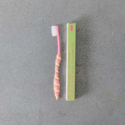 2235 TWIZZLEY Brosse À Dents Et Dentifrice|Accessoires De Salle De Bain-Brosse à dent - Rose & Lime