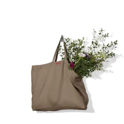 Femme 200 LINTEX Maison De Campagne|Cabas Merci-Cabas en lin lavé - Brun Cha Iro