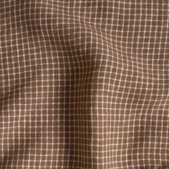 Femme 200 LINTEX Maison De Campagne|L'esprit Merci-Cabas en lin lavé - Carreaux Brun Cha Iro