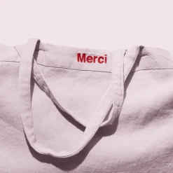 Femme 200 LINTEX Cabas Merci|Cabas-Cabas en lin lavé - Parme Fuji Iro