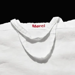 Femme 200 LINTEX Cabas Merci|Cabas-Cabas en lin lavé Merci - Blanc Optique