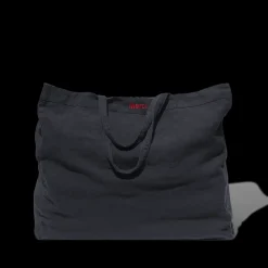 Femme 200 LINTEX Cabas Merci|Cabas-Cabas en lin lavé Merci - Bleu Encre