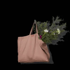 Femme 200 LINTEX Cabas Merci|Cabas-Cabas en lin lavé Merci - Rose Argile