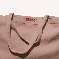 Femme 200 LINTEX Cabas Merci|Cabas-Cabas en lin lavé Merci - Rose Argile
