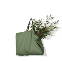 Femme 200 LINTEX Cabas Merci|Cabas-Cabas en lin lavé Merci - Vert d'Anduze