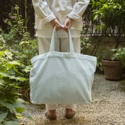 Femme 2100 GAZEX Sélection De Bain Merci|Cabas Merci-Cabas en éponge - Bleu Antiparos