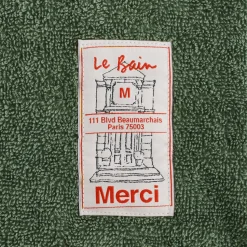 Femme 2100 GAZEX Sélection De Bain Merci|Cabas Merci-Cabas en éponge - Vert d'Anduze