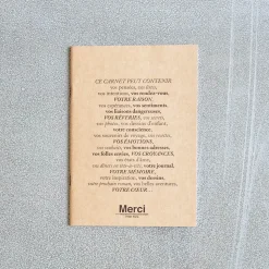 960 MARKS KAMOI Écriture-Cahier Merci - Kraft