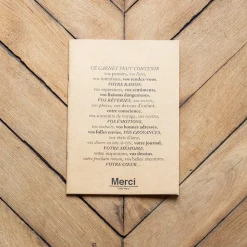 960 MARKS KAMOI Écriture-Cahier Merci - Kraft