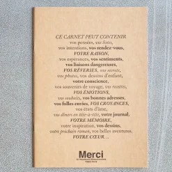 960 MARKS KAMOI Écriture-Cahier Merci - Kraft