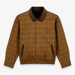 Homme CALEB Vestes-- Blouson à motif floral - Marron