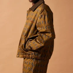 Homme CALEB Vestes-- Blouson à motif floral - Marron