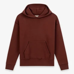 Homme CALEB Sweats-- Hoodie Bouquet brodé - Marron