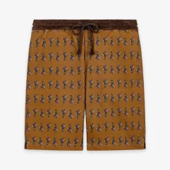Homme CALEB Shorts-- Short à motif flora - Marron