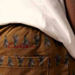 Homme CALEB Shorts-- Short à motif flora - Marron