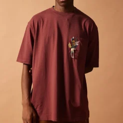 Homme CALEB T-shirts-- T-shirt Buttercup - Bordeaux