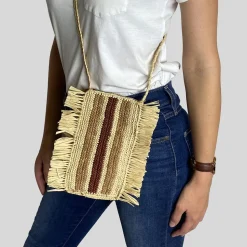 Femme CAMALYA Sacs À Main-- Sac bandoulière Gao - Naturel &