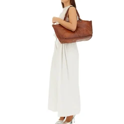 Femme CAMPOMAGGI Sacs À Main-- Cabas Grande - Cognac