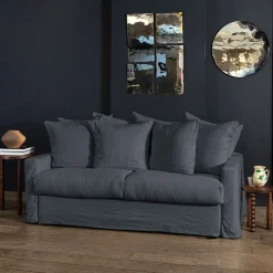 MERCI Canapés Convertibles Merci|Canapés Merci-Canapé convertible 3 places - Bleu Pétrole -