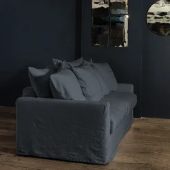 MERCI Canapés Convertibles Merci|Canapés Merci-Canapé convertible 3 places - Bleu Pétrole -