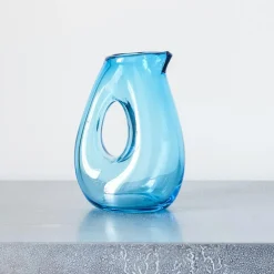 216 POLS POTTEN Carafes-Carafe en verre soufflé- Turquoise