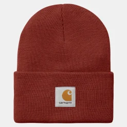 Homme Carhartt WIP Bonnets-- Bonnet Acrylic Watch - Rouge