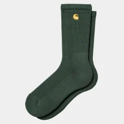 Femme Carhartt WIP Chaussettes|Chaussettes-- Chaussettes Chase - Vert Sycamore