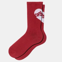 Femme Carhartt WIP Chaussettes|Chaussettes-- Chaussettes Amour - Rouge