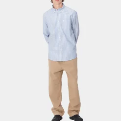 Homme Carhartt WIP Chemises-- Chemise Dowlen - Bleu