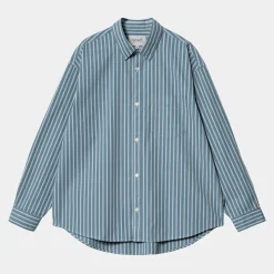 Homme Carhartt WIP Chemises-- Chemise Ligety - Bleu