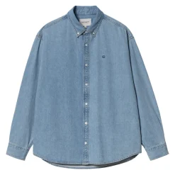 Homme CARHARTT Chemises-WIP - Chemise Lucas - Blue Bleached