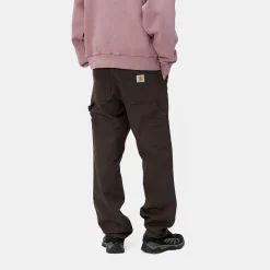 Homme Carhartt WIP Pantalons-- Double Knee Pant - Tabac