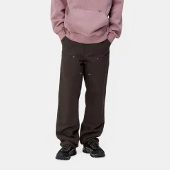 Homme Carhartt WIP Pantalons-- Double Knee Pant - Tabac
