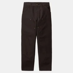 Homme Carhartt WIP Pantalons-- Double Knee Pant - Tabac
