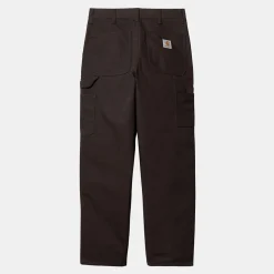 Homme Carhartt WIP Pantalons-- Double Knee Pant - Tabac