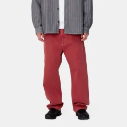 Homme Carhartt WIP Pantalons-- Pantalon Landon - Rouge