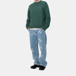 Homme Carhartt WIP Pantalons-- Pantalon Stamp - Bleu