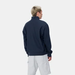 Homme Carhartt WIP Sweats-- Pull Zip - Bleu