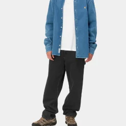 Homme Carhartt WIP Jeans-- Single Knee Pant - Noir