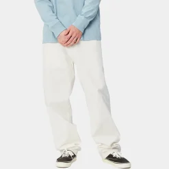 Homme Carhartt Wip Pantalons-- Single Knee Pant - Blanc